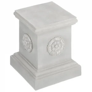 English Rosette Garden Sculptural Plinth: Grande