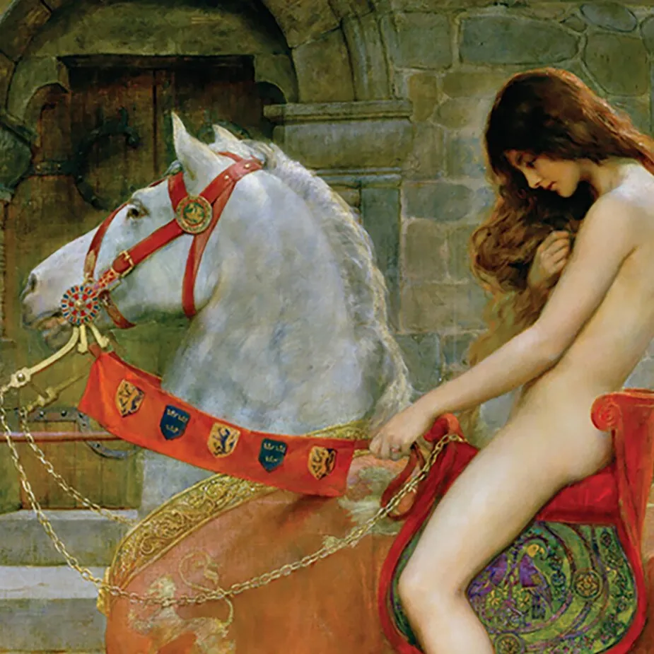 Lady Godiva Framed Canvas Replica Painting: Large