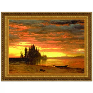 California Sunset Framed Canvas Painting Replica: Grande