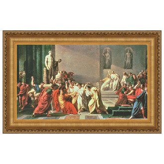 Death of Julius Caesar Framed Canvas Replica Painting: Medium