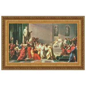 Death of Julius Caesar Framed Canvas Replica Painting: Medium
