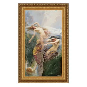 Clyties of the Mist Framed Canvas Replica Painting: Large