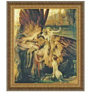 The Lament for Icarus Framed Canvas Replica Painting: Small