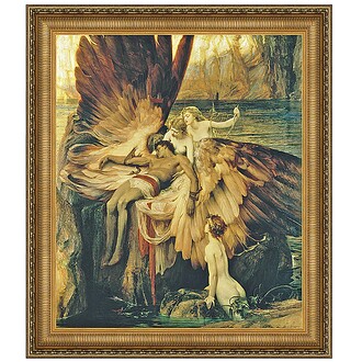 The Lament for Icarus Framed Canvas Replica Painting: Large