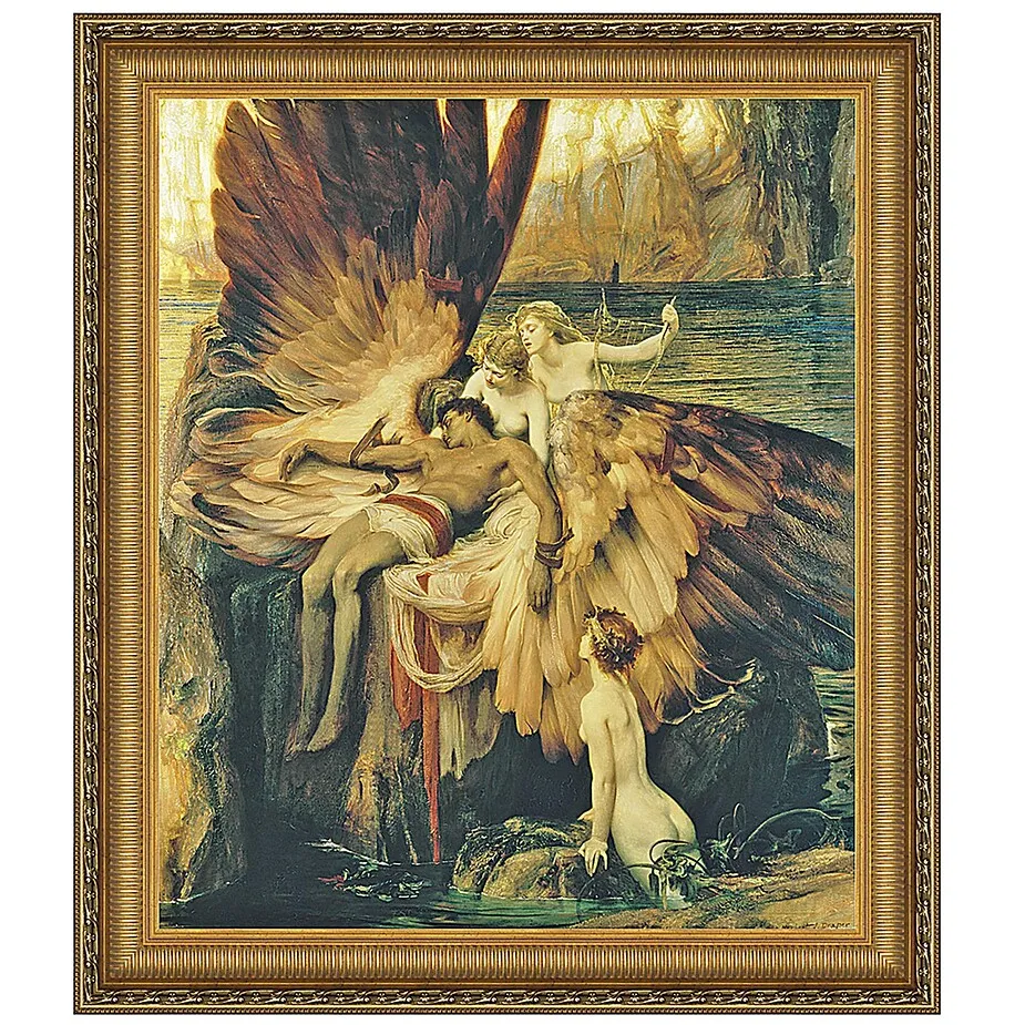 The Lament for Icarus Framed Canvas Replica Painting: Large