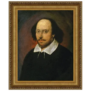 William Shakespeare Framed Canvas Replica Painting: Small