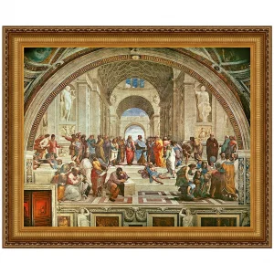 The School of Athens Framed Canvas Replica Painting: Grande