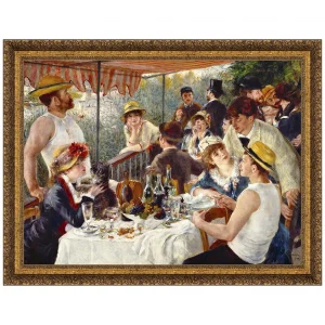 Luncheon of the Boating Party Framed Canvas Replica Painting: Large