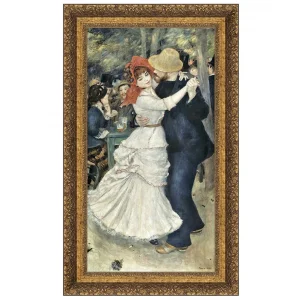 La Danse a Bougival Framed Canvas Replica Painting: Large