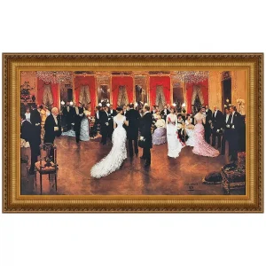 An Evening Soiree Framed Canvas Replica Painting: Medium