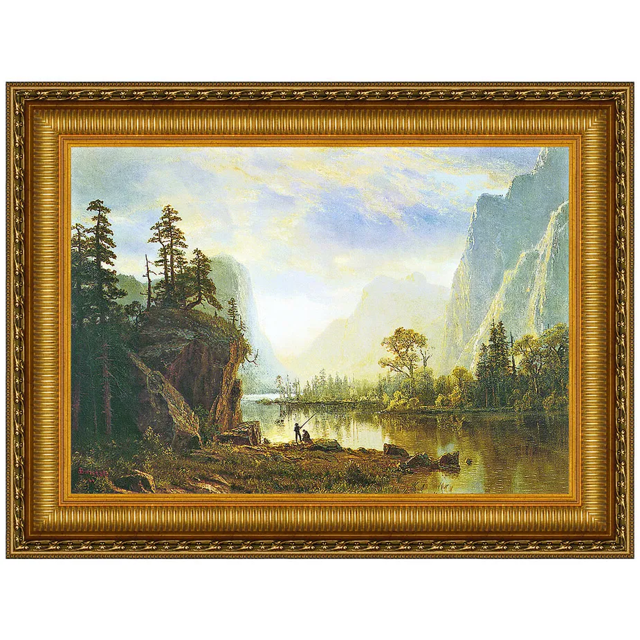Yosemite Valley Framed Canvas Replica Painting: Large