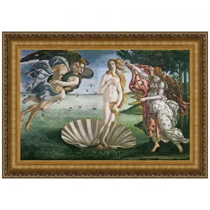 The Birth of Venus Framed Canvas Replica Painting: Grande