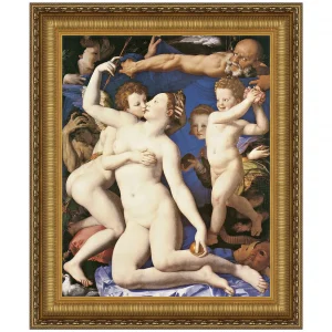 An Allegory with Venus and Cupid Framed Canvas Replica Painting: Small