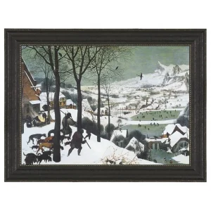 The Hunters in the Snow Framed Canvas Replica Painting: Small