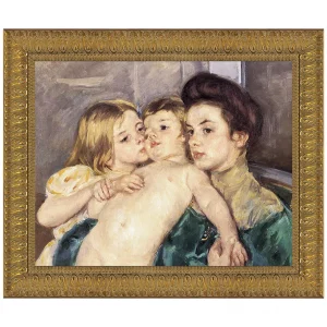 The Caress Framed Canvas Replica Painting: Small