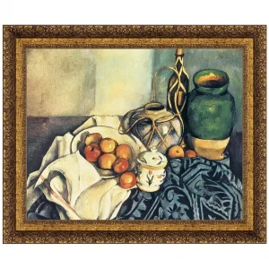 Still Life with Apples Framed Canvas Replica Painting: Small