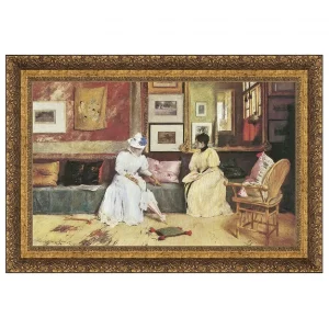 A Friendly Call Framed Canvas Replica Painting: Grande