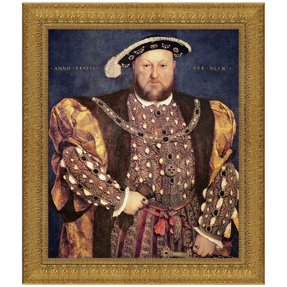 Henry VIII Framed Canvas Replica Painting: Grande