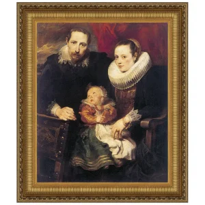 Wildens Family Portrait Framed Canvas Replica Painting: Medium