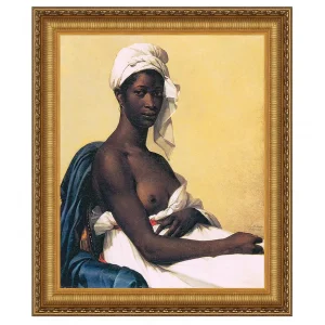 Portrait d'une Negresse Framed Canvas Replica Painting: Large