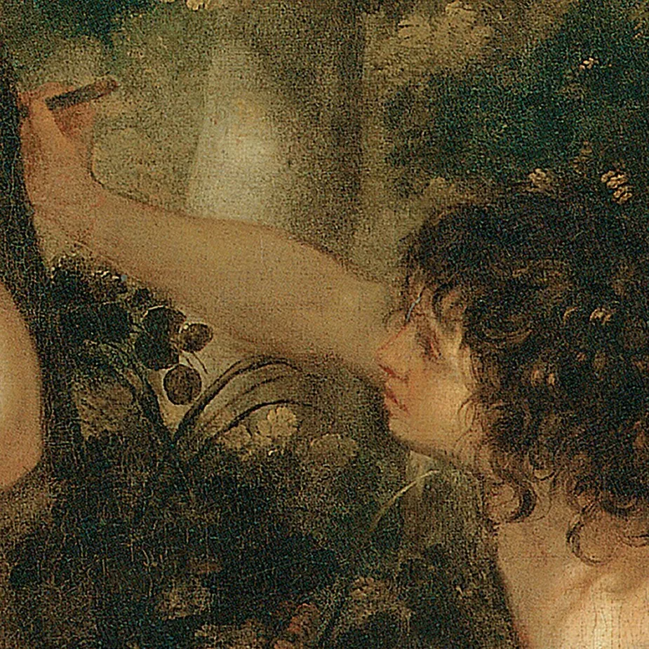 Angelica and Medoro Framed Canvas Replica Painting: Large