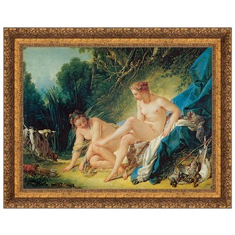 Diana Leaving Her Bath Framed Canvas Replica Painting: Large