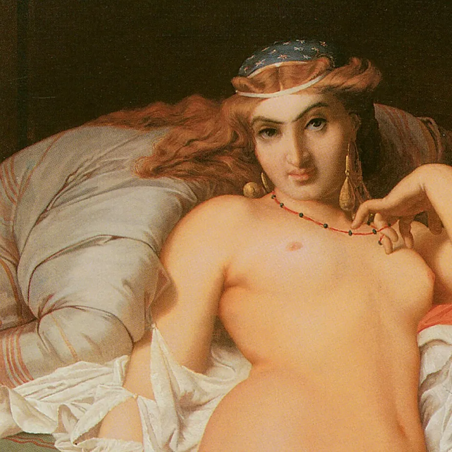 Phryne Framed Canvas Replica Painting: Large