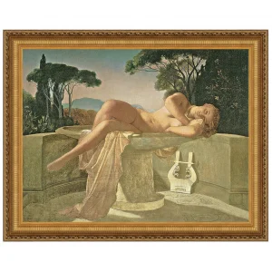 Girl in a Basin Framed Canvas Replica Painting: Large