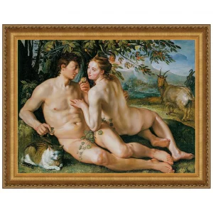 The Fall of Man Framed Canvas Replica Painting: Large