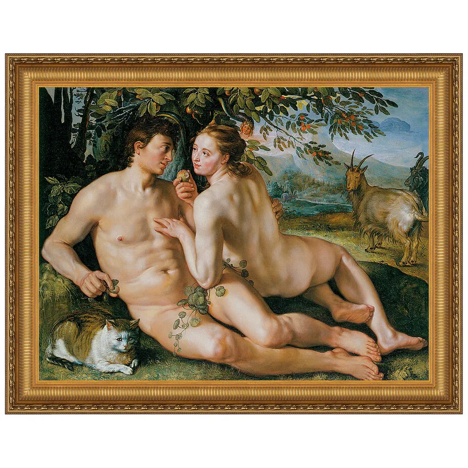 The Fall of Man Framed Canvas Replica Painting: Large