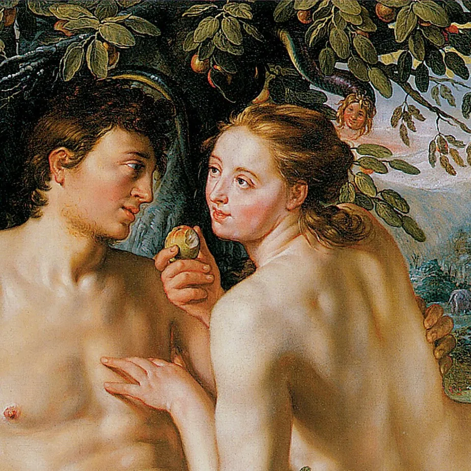 The Fall of Man Framed Canvas Replica Painting: Grande