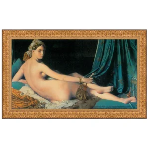 Le Grande Odalisque Framed Canvas Replica Painting: Medium