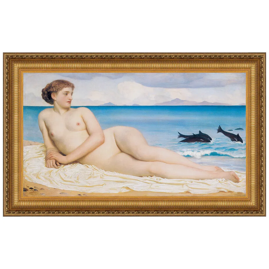 Actaea the Nymph of the Shore Framed Canvas Replica Painting: Small