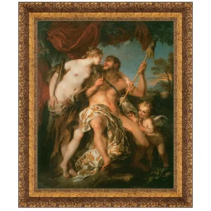 Hercules and Omphale Framed Canvas Replica Painting: Medium