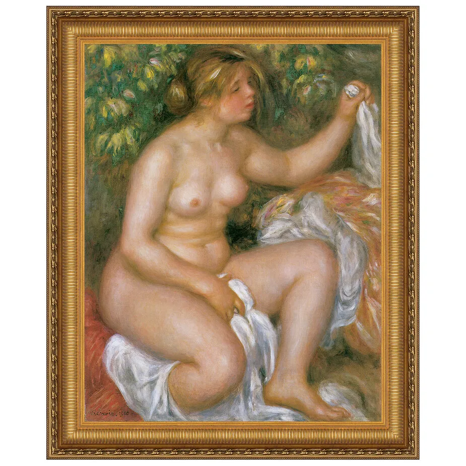After the Bath Framed Canvas Replica Painting: Large