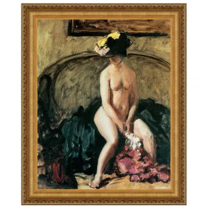 The Black Hat Framed Canvas Replica Painting: Large