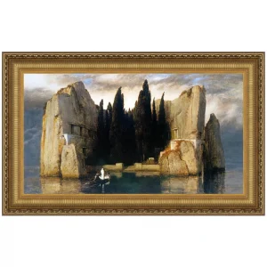 Island of the Dead (III) Framed Canvas Replica Painting: Small