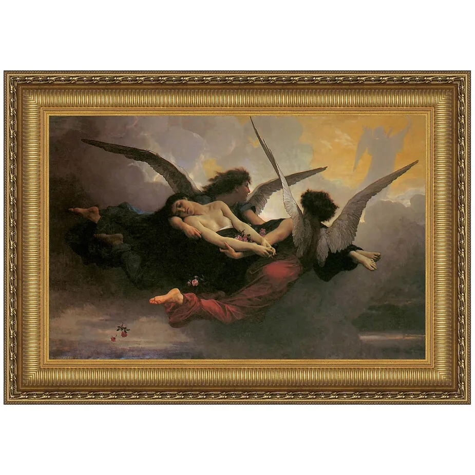 A Soul Brought to Heaven Framed Canvas Replica Painting: Small