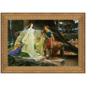 Tristan and Iseult Framed Canvas Replica Painting: Small