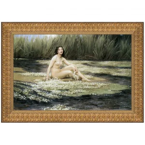 The Water Nymph Framed Canvas Replica Painting: Small