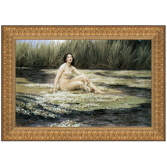 The Water Nymph Framed Canvas Replica Painting: Large