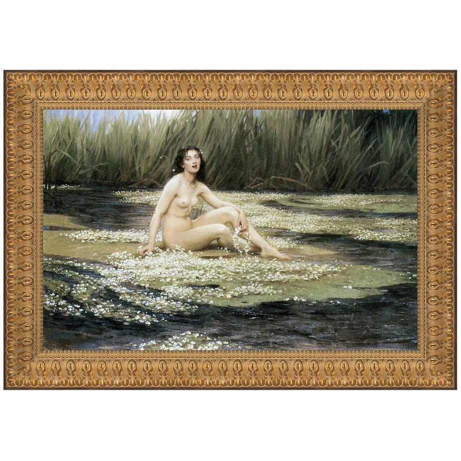 The Water Nymph Framed Canvas Replica Painting: Grande