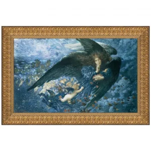 Night with her Train of Stars Framed Canvas Replica Painting: Grande