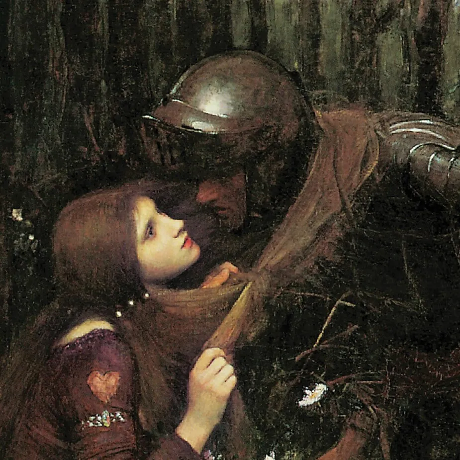 La Belle Dame Sans Merci Framed Canvas Replica Painting: Medium