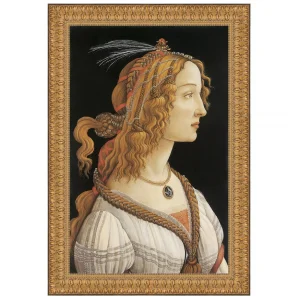 Young Woman (Simonetta Vespucci) Framed Canvas Replica Painting: Large