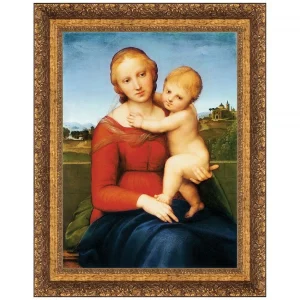 Madonna and Child (Cowper Madonna) Framed Canvas Replica Painting: Grande