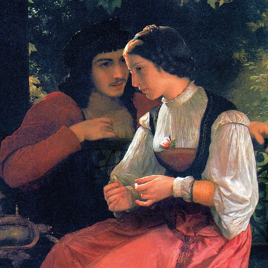The Proposal Framed Canvas Replica Painting: Small