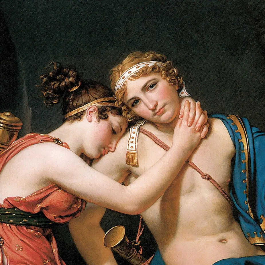 Farewell of Telemachus and Eucharis Framed Canvas Replica Painting: Medium
