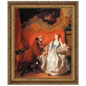 The Declaration of Love Framed Canvas Replica Painting: Large