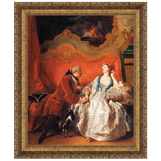 The Declaration of Love Framed Canvas Replica Painting: Grande